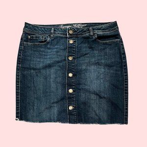 Tommy Hilfiger Dark Wash Denim Mini Skirt